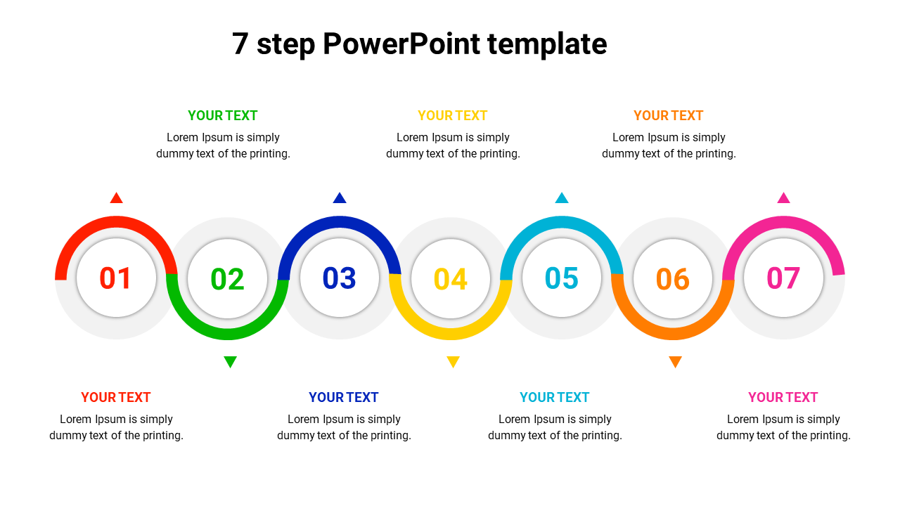 Editable 7 Step Powerpoint Template Slide Designs 3864